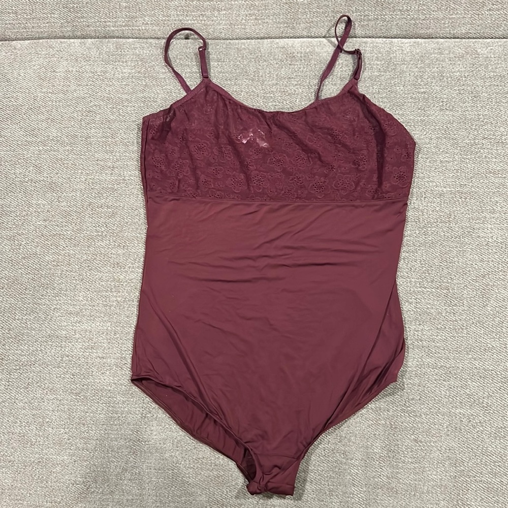 Gap Bodysuit Eggplant Plum Color Large NWT
